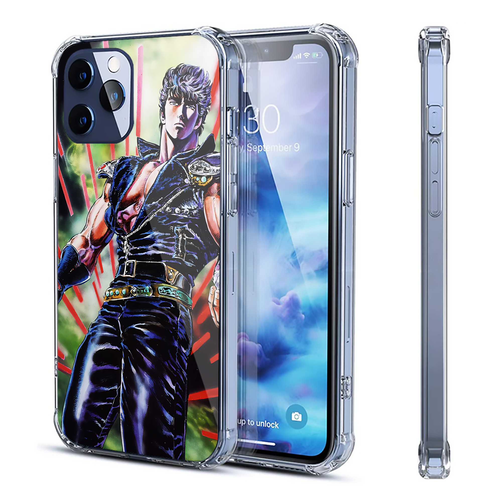 （画像用） 北斗の拳 Fist of the North Star 【iPhone 12シリーズ対応】透明スマホケース（クリアソフトケース）
